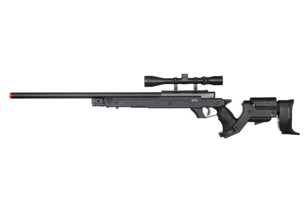 WELL MB04BA Bolt Action Airsoft Rifle With Scope ( Black )