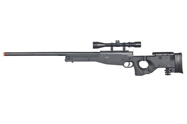 WELL MB08BA L96 AWP Bolt Action Airsoft Rifle w/ Folding Stock & Scope ( Black )