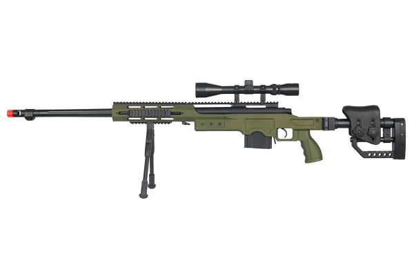 Well MB4411GAB Spring Bolt Action Airsoft Rifle w/ Scope & Bipod ( OD Green )