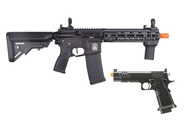 MAYO GANG MGC4 M4 FULL METAL W/ ETU AEG AIRSOFT GUN COMBO #7 ARMY ARMAMENT R613 5.4 GBB AIRSOFT PISTOL