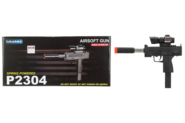 UK Arms P2304 M10 Spring Airsoft SMG ( Black )