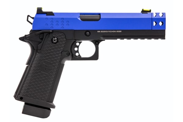 Raven HEX-Comp Full Metal GBB Hi-Capa Airsoft Pistol (Black/Blue)