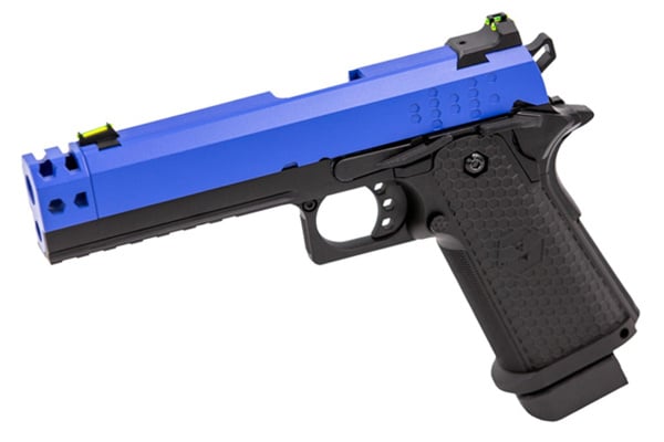 Raven HEX-Comp Full Metal GBB Hi-Capa Airsoft Pistol (Black/Blue)