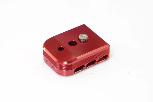 Dr. Black Aluminum Type B Magazine Base for Hi-Capa 5.1 GBB Pistols (Red)