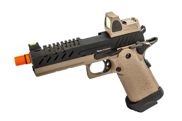 Vorsk Airsoft 4.3 Hi Capa GBB Airsoft Pistol w/ Micro Red Dot (Tan/Black)