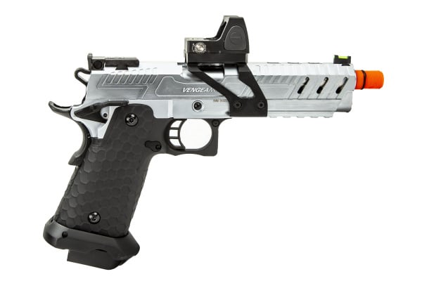 Vorsk Airsoft CS Vengeance 5.1 Hi Capa GBB Airsoft Pistol w/ Micro Red Dot (Silver/Black)