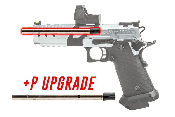 Vorsk Airsoft CS Vengeance 5.1 Hi Capa GBB Airsoft Pistol w/ Micro Red Dot P+ Package (Silver/Black)