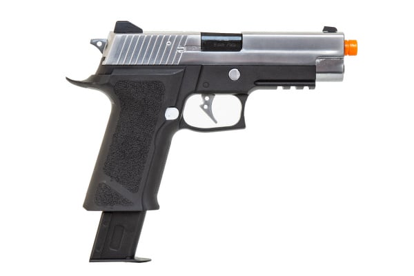 WE Tech P-Virus Two-Tone Gas Blowback Airsoft Pistol ( Black / Silver )