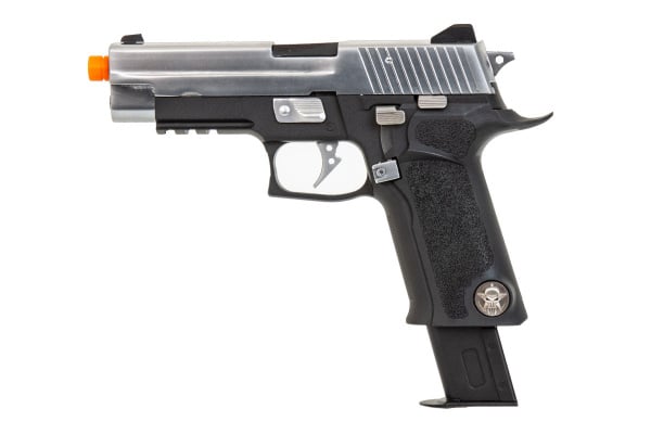 WE Tech P-Virus Two-Tone Gas Blowback Airsoft Pistol ( Black / Silver )