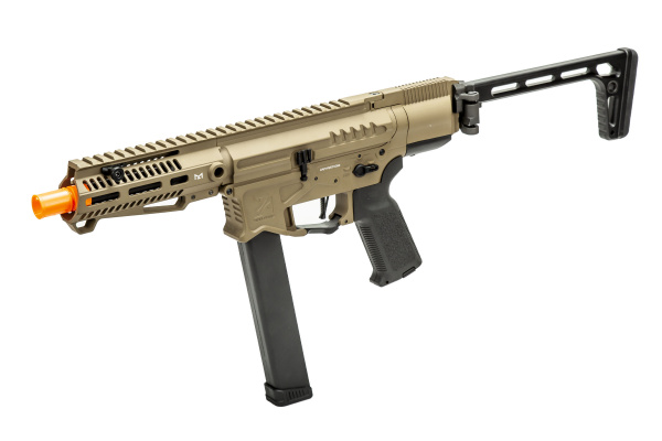 Zion Arms R&D Precision PW9 9mm Airsoft AEG Pistol Caliber Carbine w/ PDW Stock (Tan)