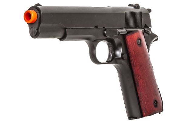 Double Bell M1911 A1 Gas Blowback Low Velocity Airsoft Pistol ( Black / Wood )