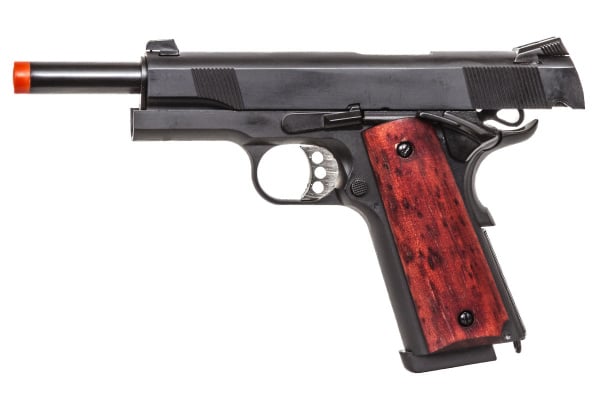 Double Bell M1911 MEU GBB Airsoft Pistol ( Black / Wood )