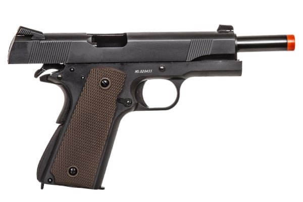 Double Bell M1911 Type 2 GBB Low Velocity Airsoft Pistol ( Black / Brown )