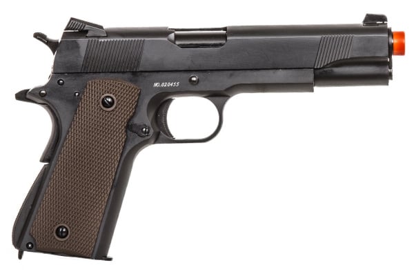 Double Bell M1911 Type 2 GBB Low Velocity Airsoft Pistol ( Black / Brown )