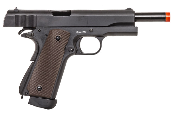 Double Bell M1911 Type 1 High Velocity CO2 Blowback Airsoft Pistol ( Black / Brown )