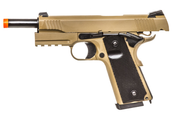 Double Bell M1911 CQB Tactical Gas Blowback Airsoft Pistol ( Tan )