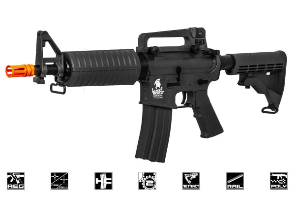 Lancer Tactical LT01BL Gen 2 M4 M933 Commando Carbine AEG Airsoft Rifle Low FPS ( Black )