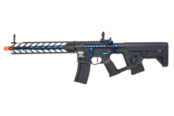 Lancer Tactical Nightwing ProLine ETC & Full Metal AEG Airsoft Rifle w/ Alpha Stock ( Black / Blue / High FPS )