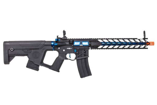 Lancer Tactical Nightwing ProLine ETC & Full Metal AEG Airsoft Rifle w/ Alpha Stock ( Black / Blue / High FPS )