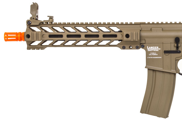 Lancer Tactical LT-34 Enforcer M4 BattleHawk ProLine ETC & Full Metal AEG Airsoft Rifle ( Tan / High FPS )