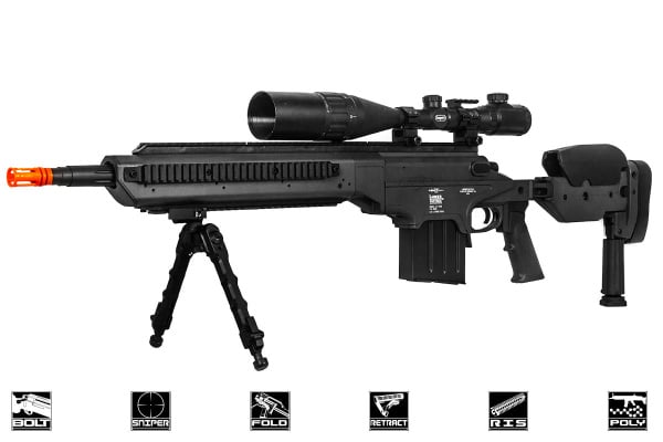 Lancer Tactical LT710B LTR338S Bolt Action Sniper Airsoft Rifle ( Black )