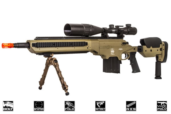 Lancer Tactical LT710T LTR338S Bolt Action Sniper Airsoft Rifle ( Tan )