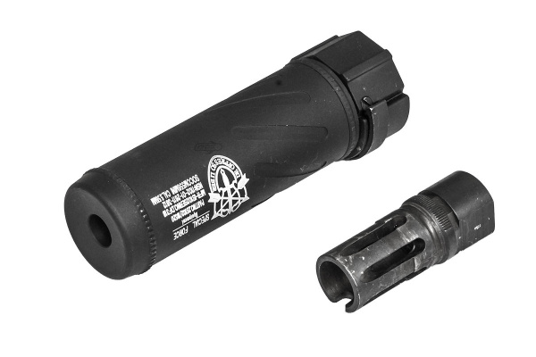 Atlas Custom Works SOCOM556 Mini 5" QD Airsoft Mock Suppressor w/ CCW Flash Hider ( Black / Type B )