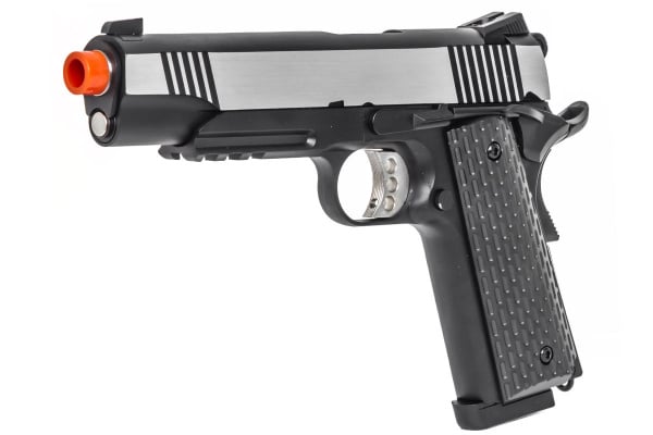 Army Armament Full Metal R28 1911 Desert Warrior GBB Airsoft Pistol ( Black / Silver )