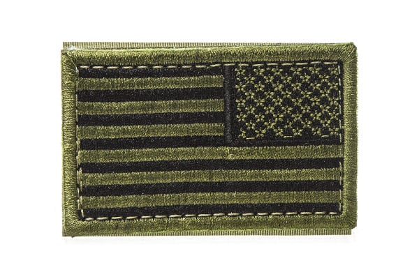 Condor Outdoor Velcro US Flag Patch ( OD Green / Reverse )