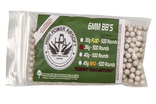 High Power Airsoft 0.36g 500 ct. BBs ( White )