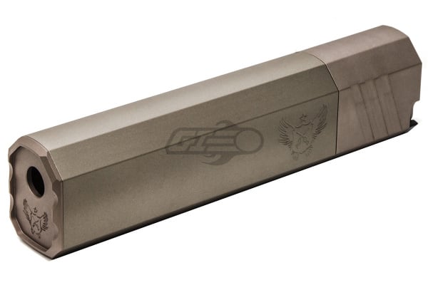 SilencerCo Osprey 9mm Mock Suppressor Barrel Extension ( FDE , 14mm CW )