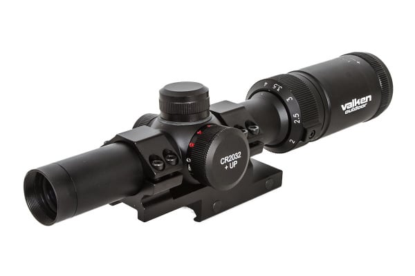 Valken Tactical Scope 1-4x20 w/Mount Mil-Dot Reticle