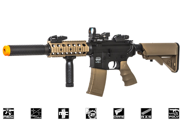 Valken Battle Machine SD M4 Carbine AEG Airsoft Rifle ( Tan / Black )