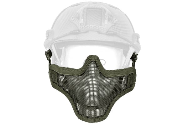 Emerson Tactical Helmet Version Metal Mesh Half Mask ( OD Green )