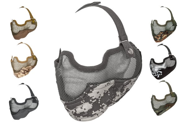 Emerson Tactical Metal Mesh Half Mask w/ Ear Protection ( Option )