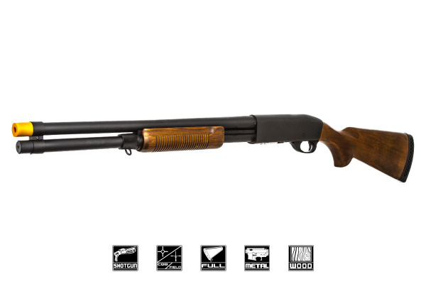 Classic Army Tactical CA870 Spring Airsoft Shotgun ( Black / Wood )