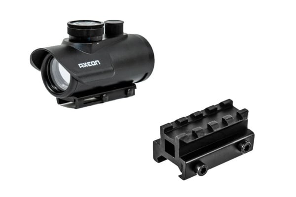 AXEON Trisyclon R/G/B Dot Sight and NcStar 3/4" Micro Riser OPTIC BUNDLE