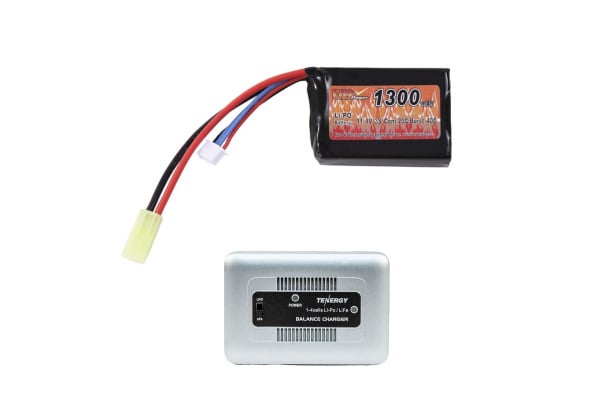 Power Package #11 w/ VB Power High Performance 11.1v 1300 mAh 20C / 40 LiPo Brick Battery