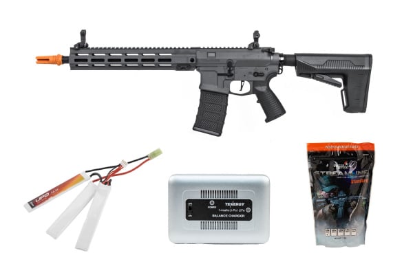 Classic Army Package #10 ft. Nemesis Gen2 LS12 M4 Carbine AEG Airsoft Rifle w/ BAS Stock ( Grey )