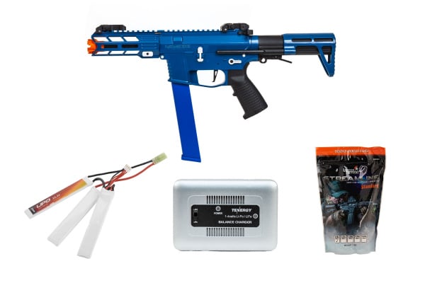 Classic Army Package #14 ft. Nemesis X9 AEG Airsoft SMG ( Blue / Silver )