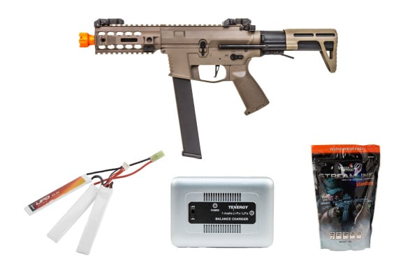 Classic Army Package #6 ft. ECS PXG 9 AEG Airsoft SMG ( Tan )