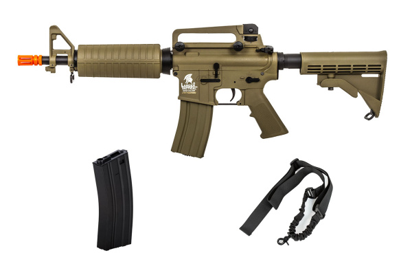 Combat Load Package #11 ft. Lancer Tactical LT01T Gen 2 M4 M933 AEG Airsoft Rifle ( Tan )