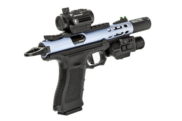 Airsoft GI Custom Anti-Matter Shooter Gas Blowback Pistol ( Black / Blue )