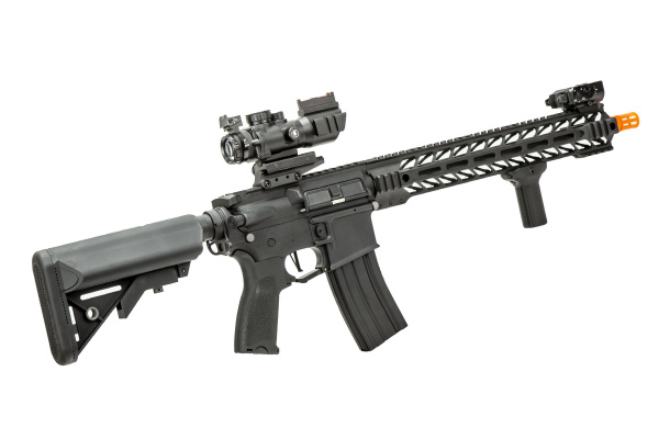 Lancer Tactical Enforcer Hybrid ETU & METAL RAILS Gen 2 Battle Hawk 14" AEG Field Ready Combo (Black)