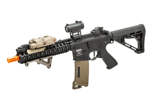 Lancer Tactical Proline ETU MK18 Full Metal Airsoft AEG Rifle Field Ready Combo (Black)