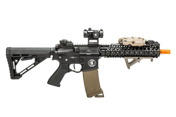 Lancer Tactical Proline ETU MK18 Full Metal Airsoft AEG Rifle Field Ready Combo (Black)