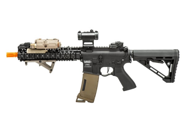 Lancer Tactical Proline ETU MK18 Full Metal Airsoft AEG Rifle Field Ready Combo (Black)