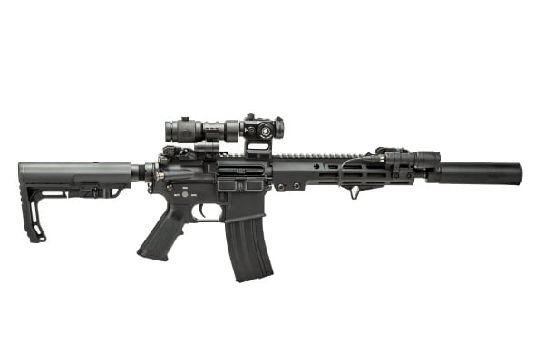 Classic Army MK16 9.5" Full Metal M4 ECS AEG Airsoft Gun Field Ready Combo V2 (Black)