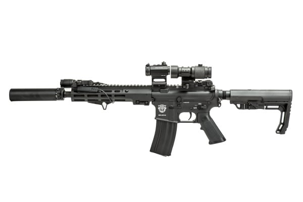 Classic Army MK16 9.5" Full Metal M4 ECS AEG Airsoft Gun Field Ready Combo V2 (Black)