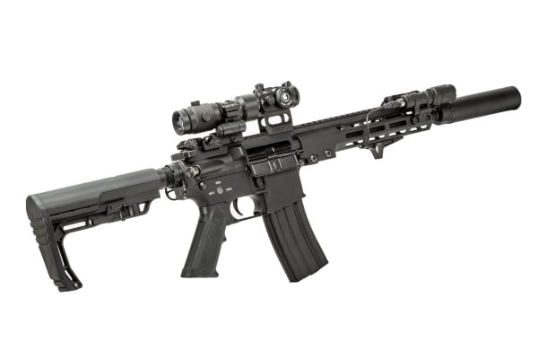 Classic Army MK16 9.5" Full Metal M4 ECS AEG Airsoft Gun Field Ready Combo V2 (Black)